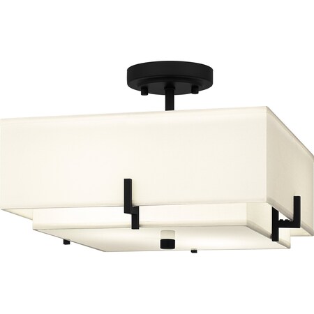Quoizel Semi-Flush Mount Semi Flush 2 Lights Matte Black QSF6178MBK